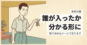 葬儀後の実家の鍵は誰が管理する？兄弟で決めておく取り決めの文例