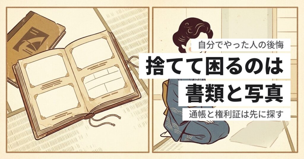 遺品整理を自分でやった後悔｜捨てて悔やむものと、防ぐための3つの手
