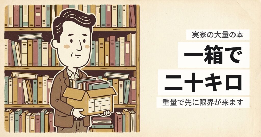 実家の大量の本と蔵書の処分｜重量で決まる費用と、運び出しの限界