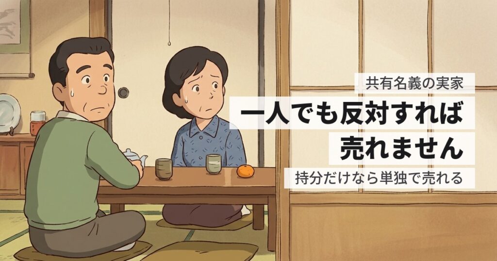 共有名義の実家を売りたいが兄弟が反対｜同意なしで進める方法
