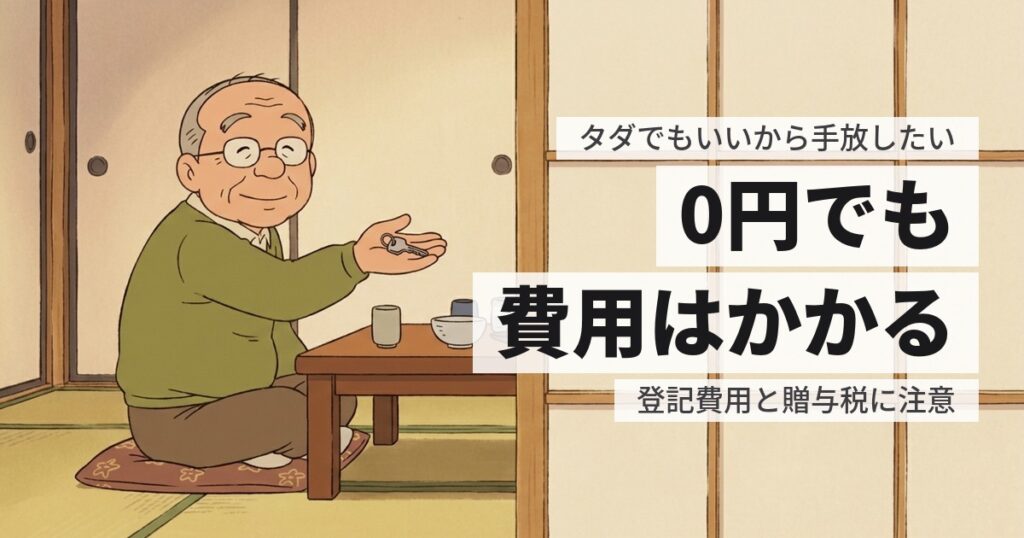 空き家をタダでもいいから手放したい｜0円譲渡の実務と、値がついた例