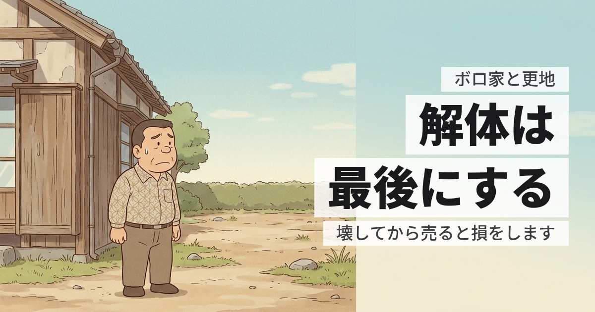 ボロ家と更地はどっちが売れる？解体前に確かめるべき3つのこと