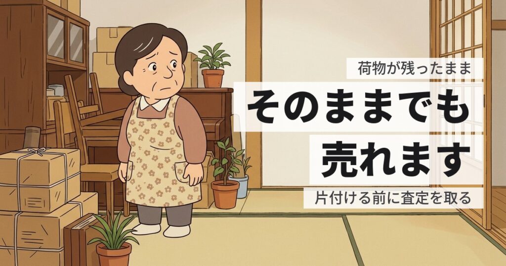 空き家は残置物があるまま売れる？そのまま売る条件と、片付けた場合との差