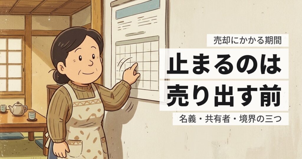 空き家の売却期間はどのくらい？査定から決済までの日数と、遅れる原因