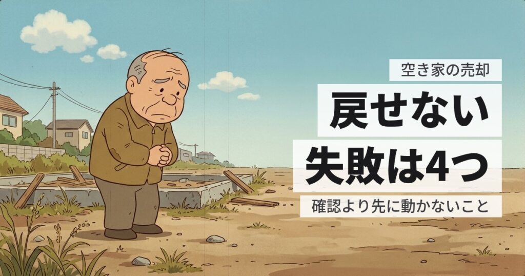 空き家の売却で後悔したこと｜先に知っていれば防げた10の失敗