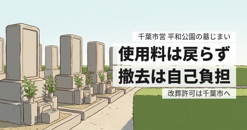 千葉市営 平和公園の墓じまい費用と返還手続き、原状回復の範囲