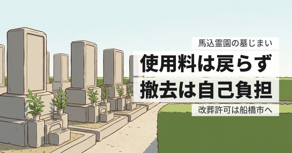 馬込霊園の墓じまい費用と返還手続き、原状回復の範囲