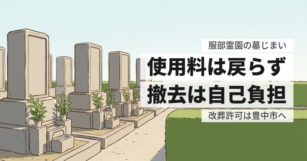服部霊園の墓じまい費用と返還手続き、原状回復の範囲
