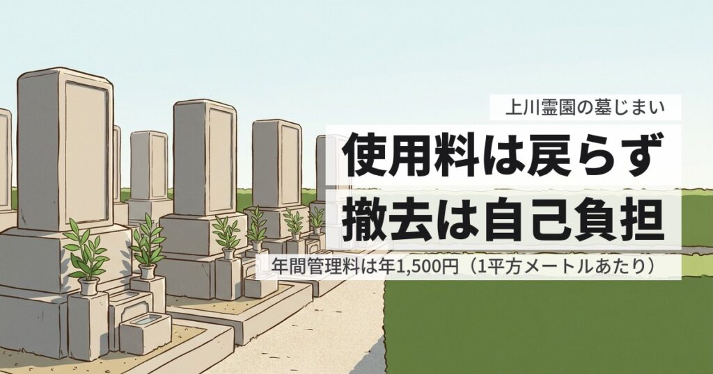 上川霊園の墓じまい費用と返還手続き、原状回復の範囲