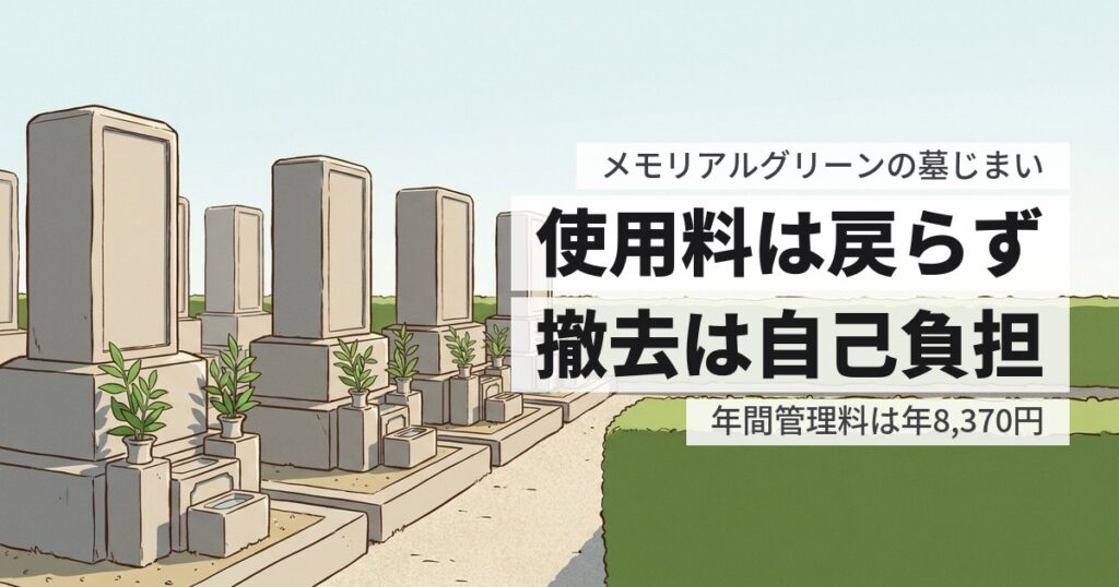 メモリアルグリーンの墓じまい費用と返還手続き、原状回復の範囲