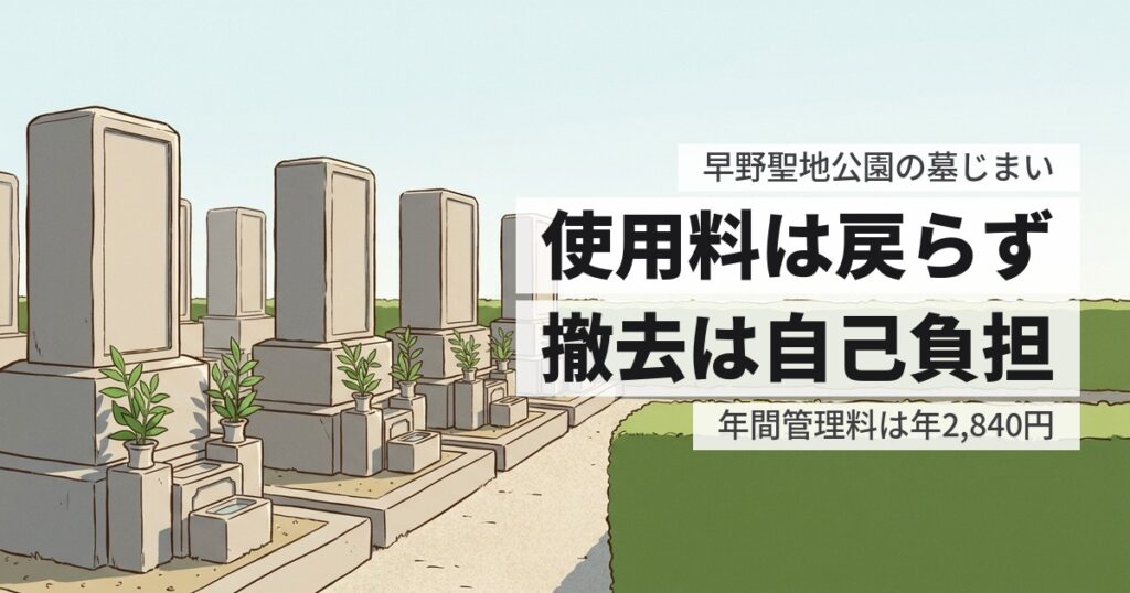 早野聖地公園の墓じまい費用と返還手続き、原状回復の範囲