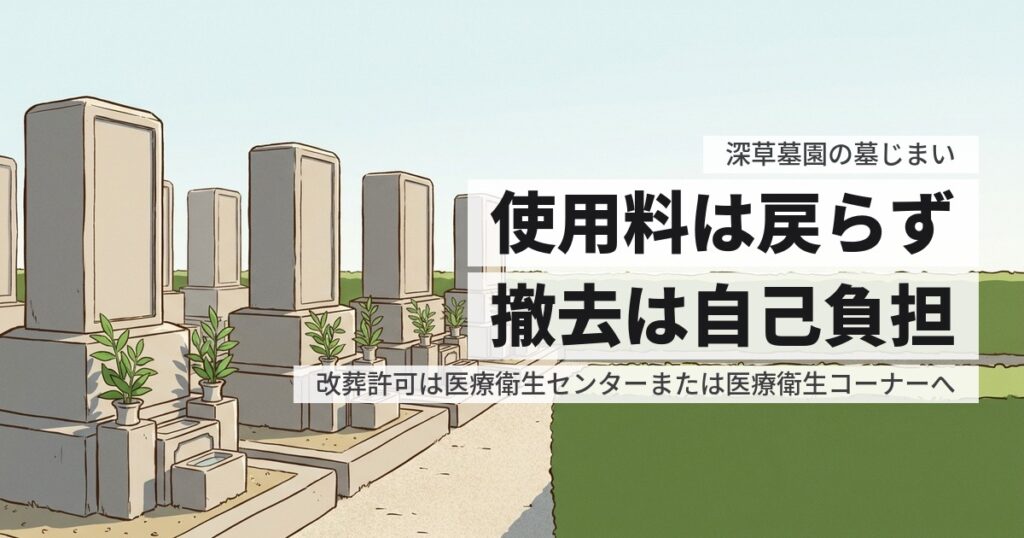 深草墓園の墓じまい費用と返還手続き、原状回復の範囲