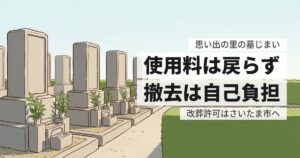思い出の里の墓じまい費用と返還手続き、原状回復の範囲