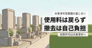 木更津市営霊園の墓じまい費用と返還手続き、原状回復の範囲