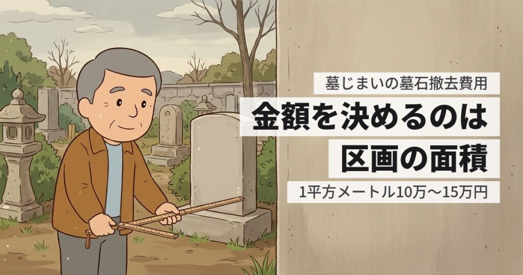 墓じまいの墓石撤去費用はいくら？面積と搬出経路で決まります