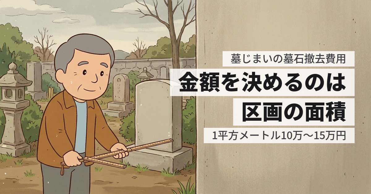 墓じまいの墓石撤去費用はいくら?面積と搬出経路で決まります