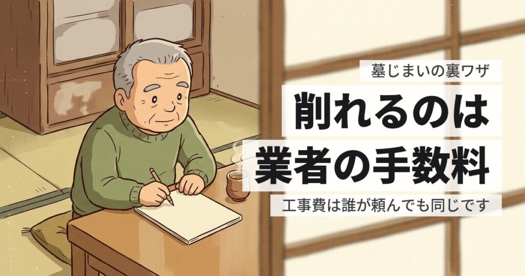 墓じまいの裏ワザはある？費用を下げる方法を効く順に並べます