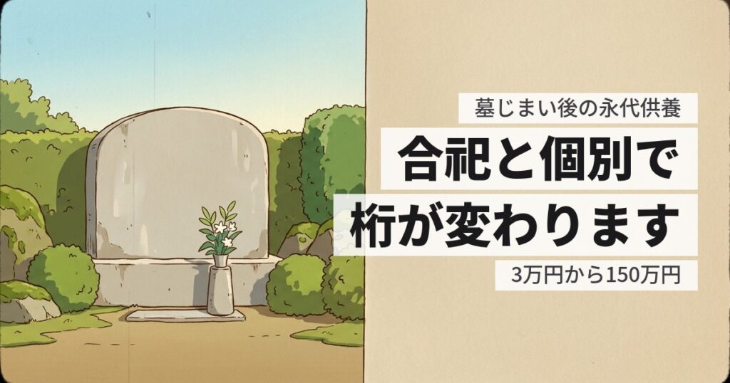 墓じまい後の永代供養の費用相場は？合祀と個別で桁が変わります