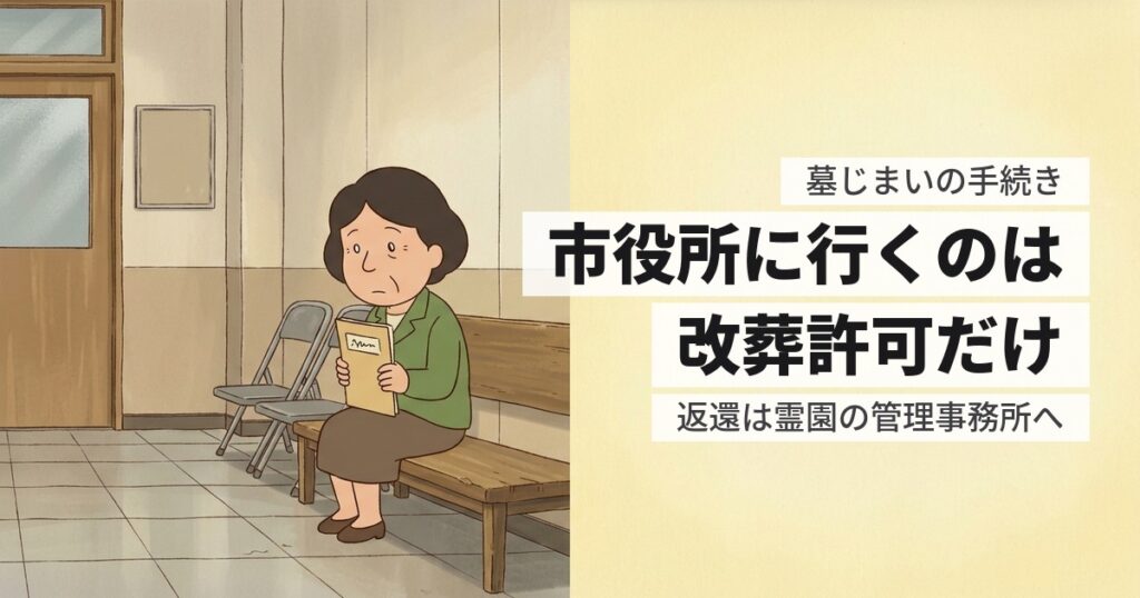 墓じまいの手続きで市役所に行くのは何回？窓口の名前も自治体で違います
