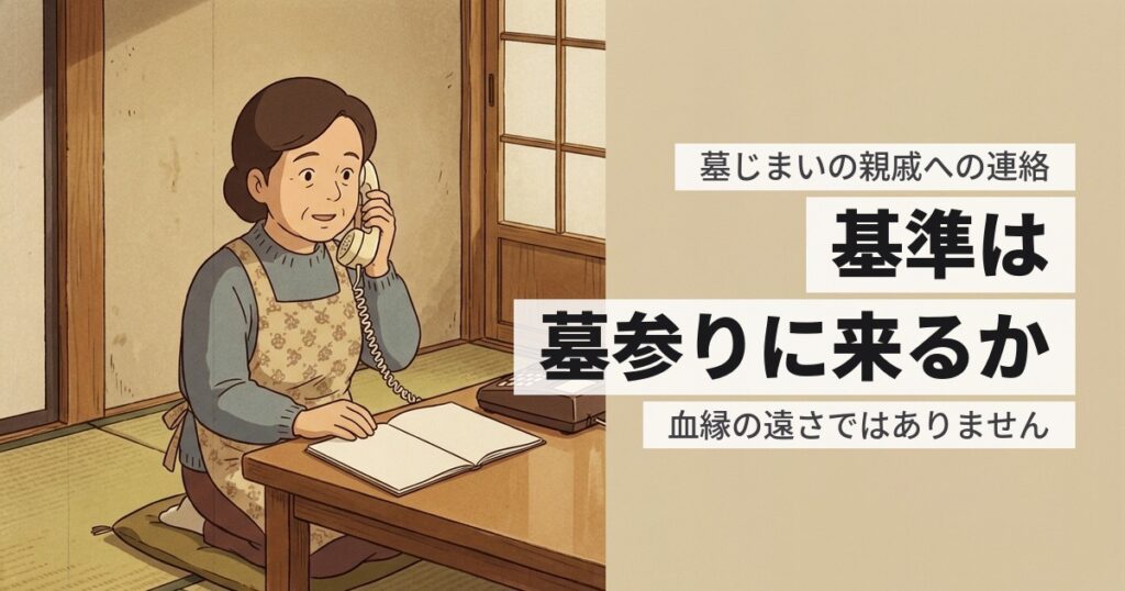 墓じまいを親戚に連絡するのはどこまで？順番と伝える中身