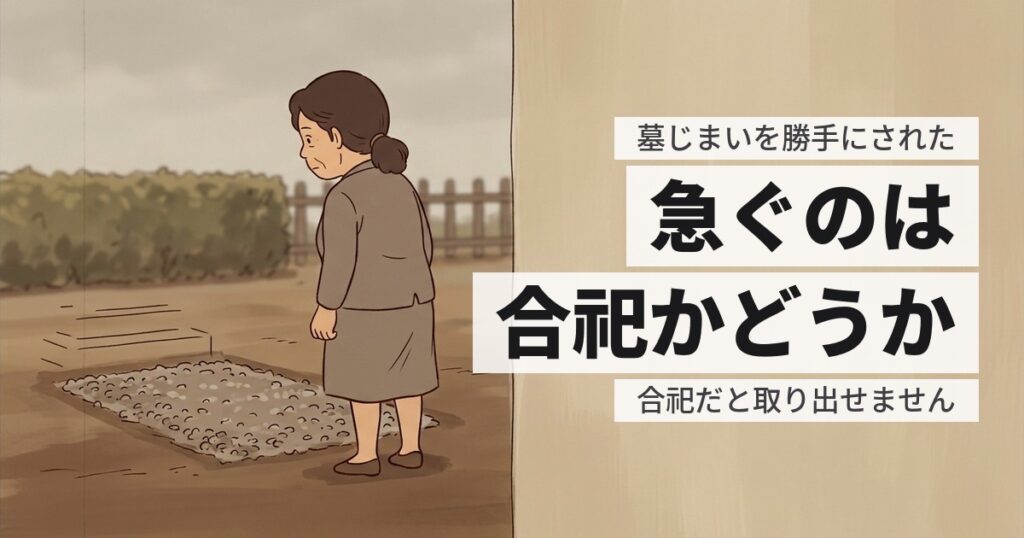 墓じまいを勝手にされたらどうなる？取り返せるものと、そうでないもの
