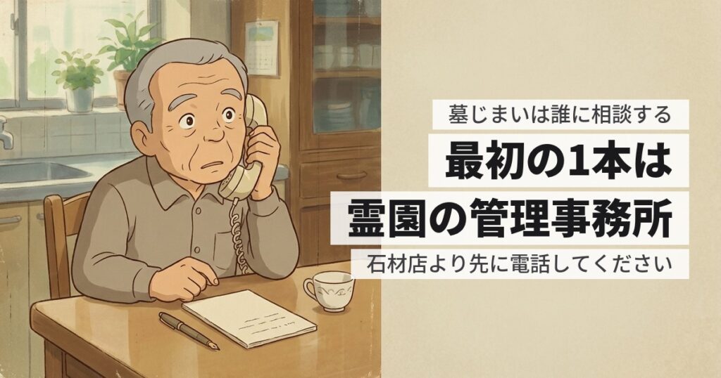 墓じまいは誰に相談する？聞く相手を分けると早く決まります