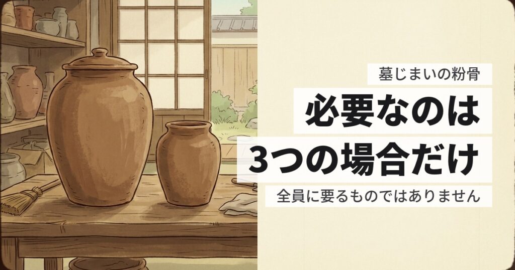 墓じまいで粉骨が必要になるのはどんなとき？費用と頼み先