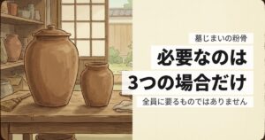 墓じまいで粉骨が必要になるのはどんなとき？費用と頼み先