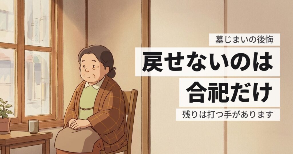 墓じまいで後悔する5つの型。どれも先に確認すれば防げます